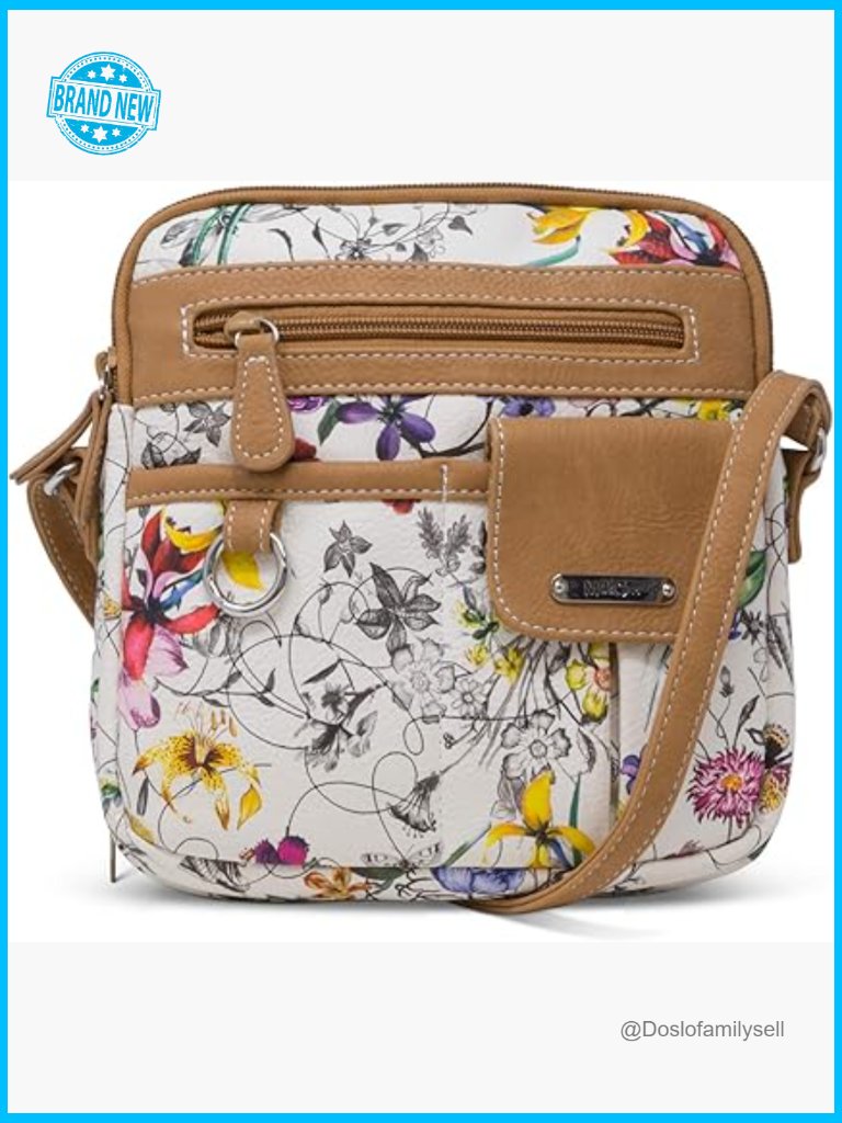 Mini Nylon Crossbody Bag With Multiple Pockets And Adjustable Strap